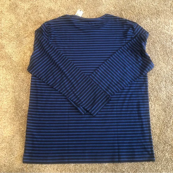 🇺🇸 Nautica Blue Stripped Long-sleeve Shirt, Size XXL - Picture 2 of 7